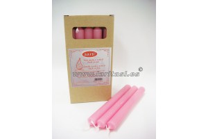 Vela Color Rosa 19cmx2cm +/- 8h